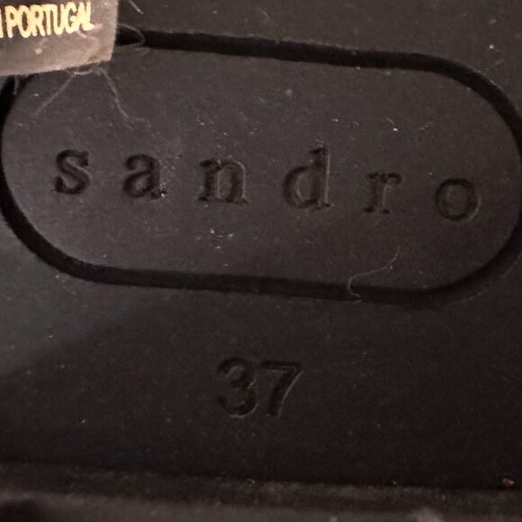 Sandro Paris Lace-Up Combat Boots in Black - Size 37 - Picture 13 of 13